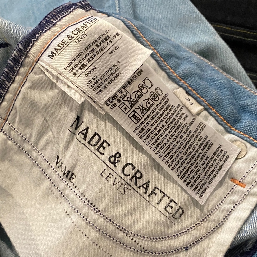 RARE Levi’s Made & Crafted Pins Skinny Light Wash Jeans 24 - Like New - Picture 7 of 8